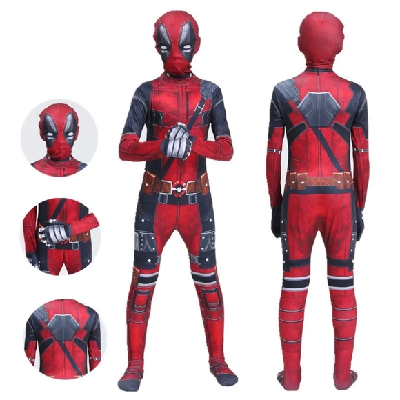 Deadpool Other - Size 6-7 Kids Deadpool Boys Halloween Marvel Costume 6 - 7 years Deadpool Onesie